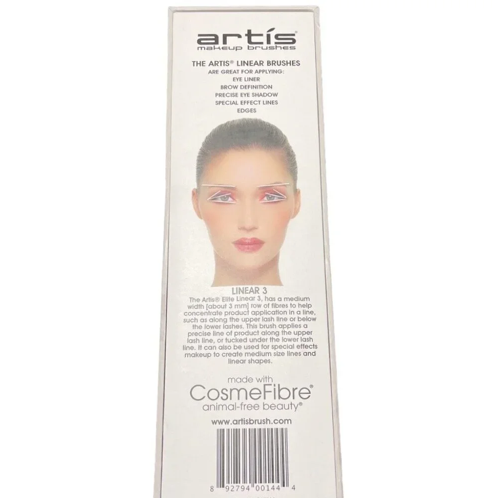 NIB Artis Elite LINEAR 3 Brush in smoke finish